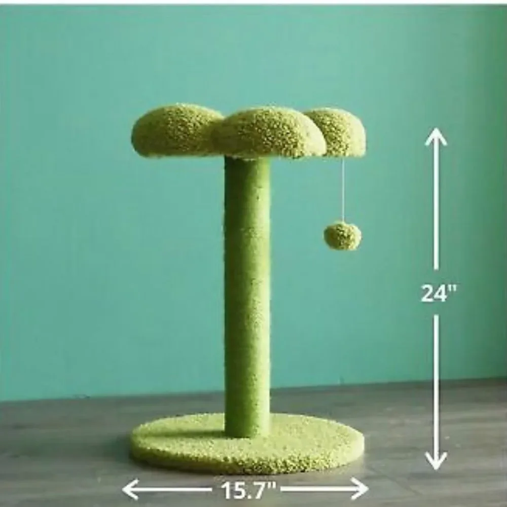 NWT- Cat Flower Scratching Post, Perch and Activity Tree with Teaser Ball Toy